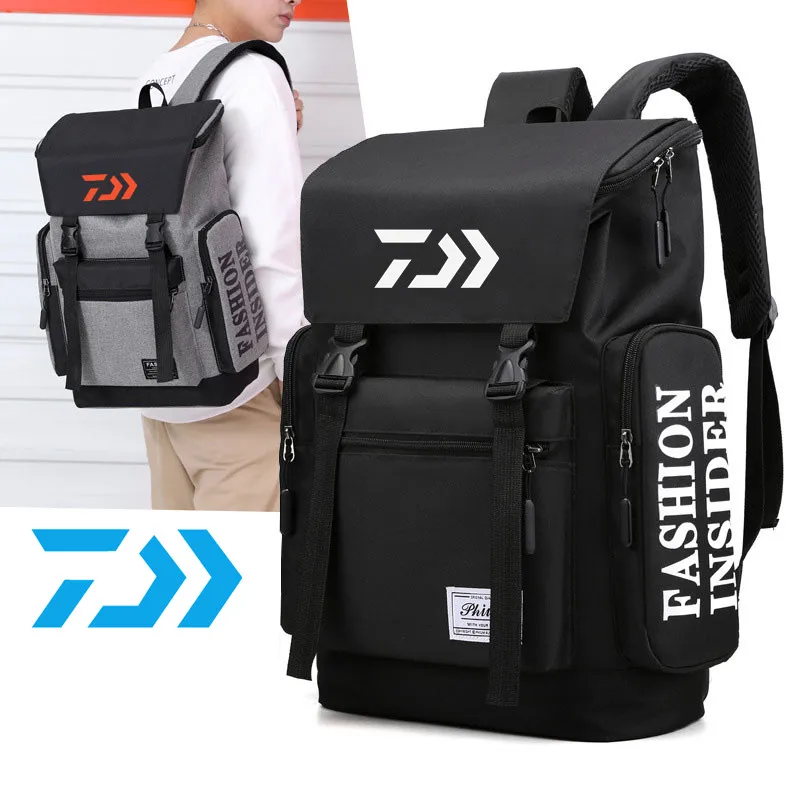 

Camping Fishing Backpack Winter Male Outdoor Sports Breathable Wear-resistant Waterproof Fishing Bag Simple Travel Backpack