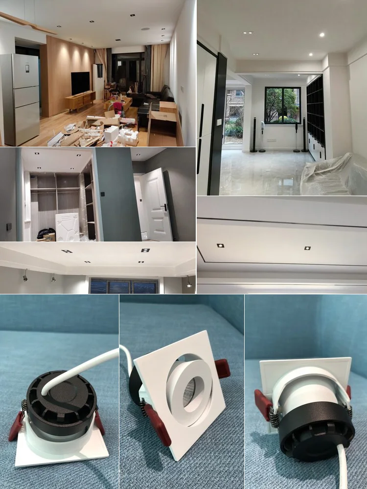 

Square Spot light for Living Room LED Recessed Ceiling lamp Recessed LED downlight Anti Glare lighting downlights bedroom white