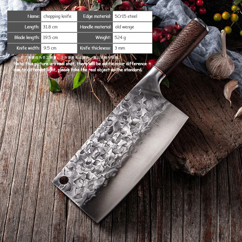 

Chef Knife Slicing Cleaver Kitchen Knives Full Tang Handmade High-carbon Stainless Steel Cleaver Filleting Slicing Broad Butcher