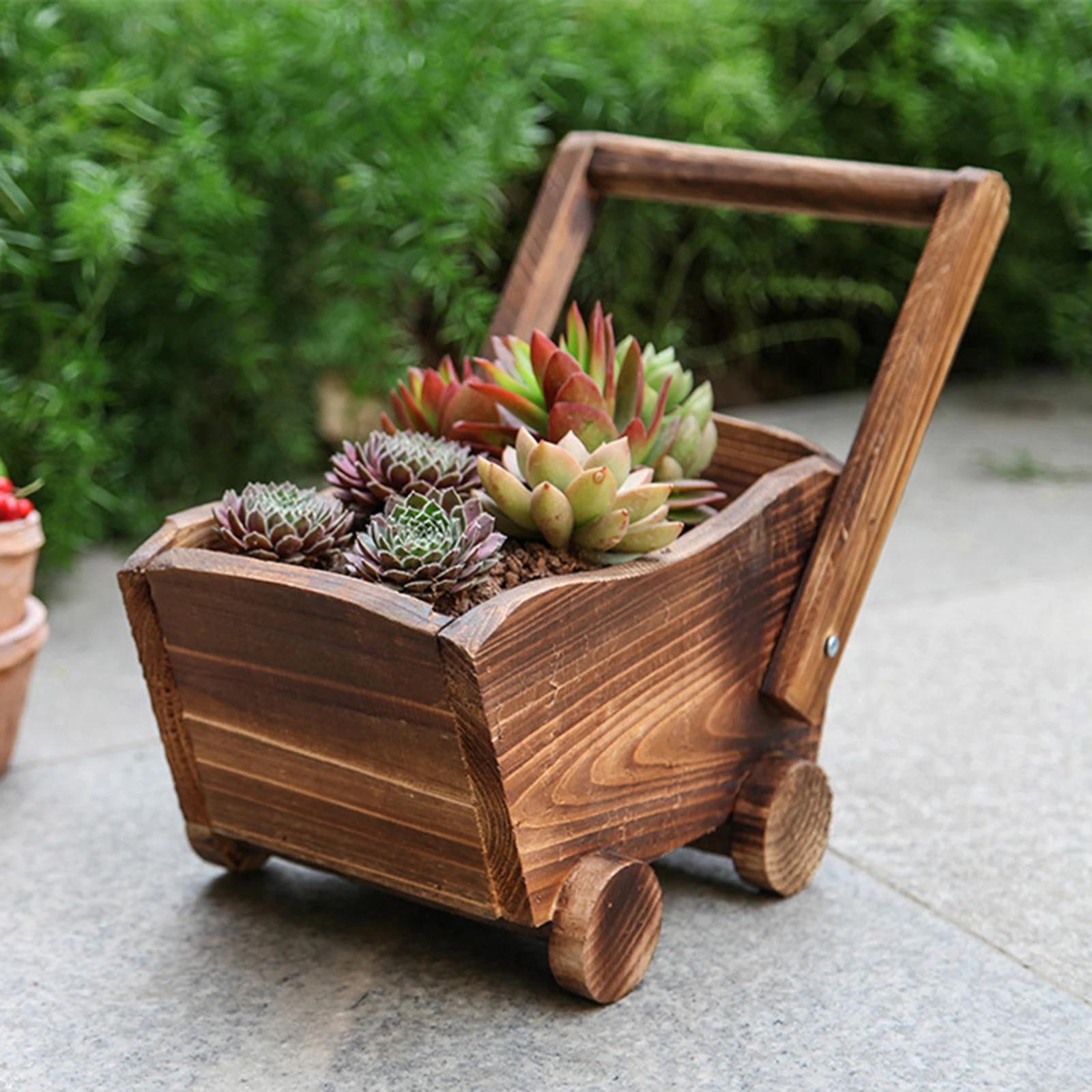 Завод кровать горшок практичный держатель цветочный Деревянный Цветочный