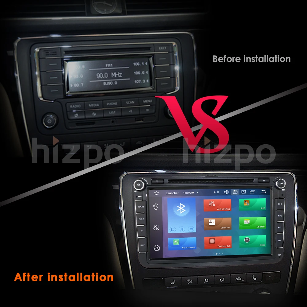 2 din Android 9,0 Восьмиядерный 4 Гб ОЗУ 64 гром автомобильный DVD для VW Passat CC Polo GOLF 5 6 Touran EOS T5 Sharan Jetta Tiguan gps Радио BT