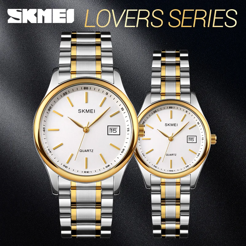 

SKMEI Couple Watch Romantic Quartz Wristwatch For Lovers Luxury Waterproof For Male Female 1692 1693