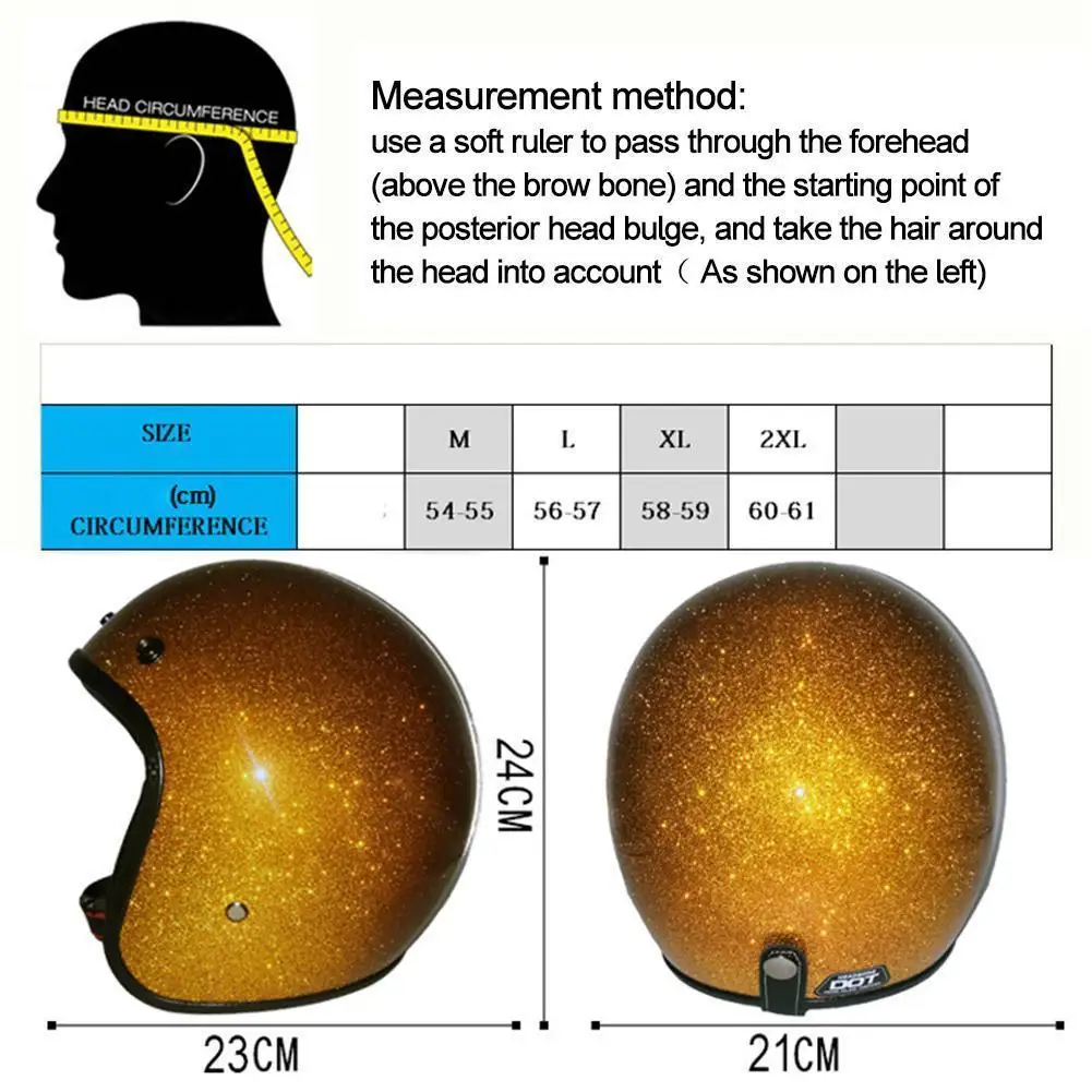 

Headbone Men Women Classic Vintage Retro dot 3/4 Open Face Moto Helmet Lightweight Blink Colorful Motorcycle Helmets