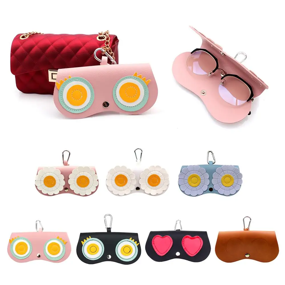 Children Cute Hard Eyeglasses Case Kids Sunglasses Box Hand Pouch for Protector Glasses Box Holder pineapple puppys print