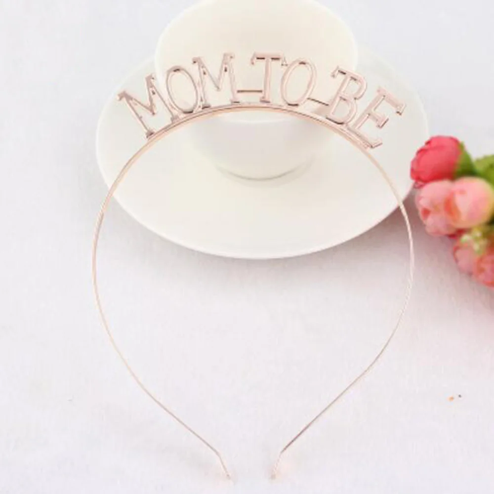 Letters Printed Mom To Be Crown Headband Alloy Hairband for Pregnancy Party Birthday Mother's Day Christmas DIY Decoration | Дом и сад