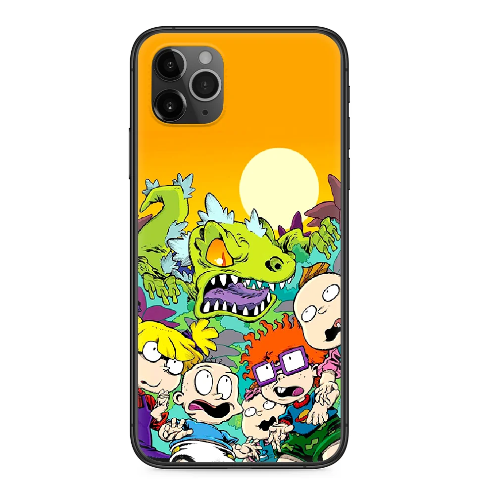 

Cute Children Funny Rugrat Phone case For iphone 4 4s 5 5S SE 5C 6 6S 7 8 plus X XS XR 11 12 mini Pro Max 2020 black hoesjes 3D