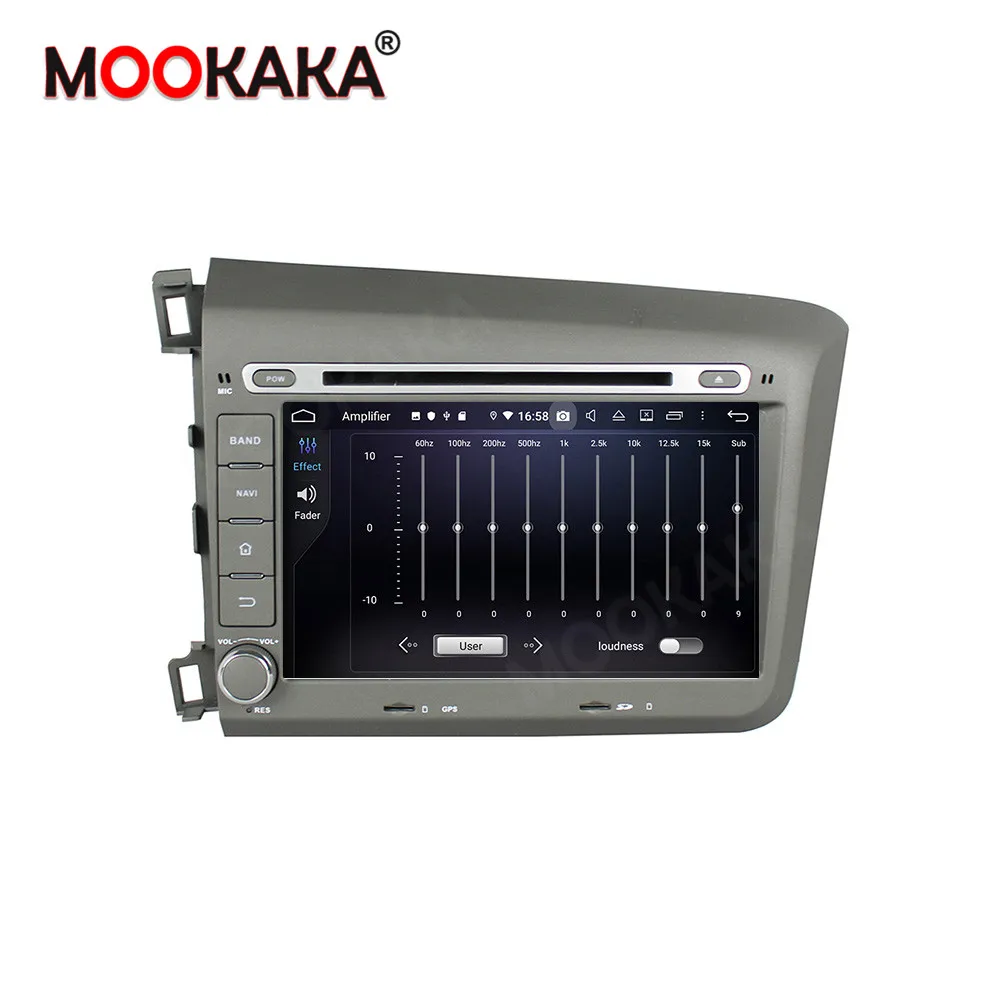 Автомобильный DVD плеер 64 Гб DSP Android10.0 GPS навигация карты для Honda Civic 2012 2013 RDS