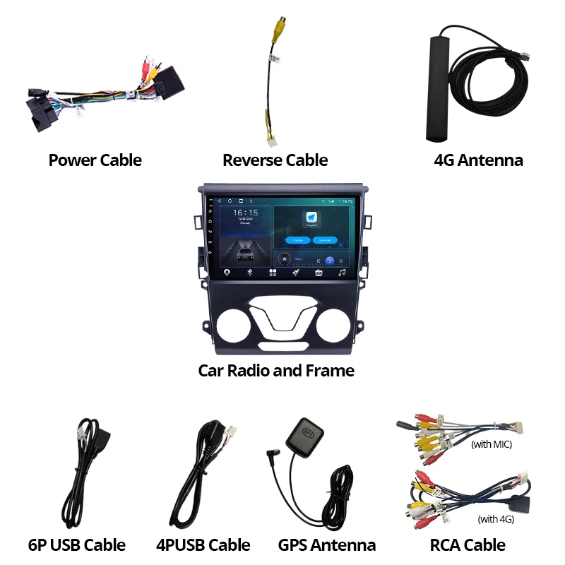 

TIEBRO 2 Din Android 10 Car Radio For Ford Mondeo 2012-2014 Accessories Navigation Touch Screen Steering Wheel Multimedia Player