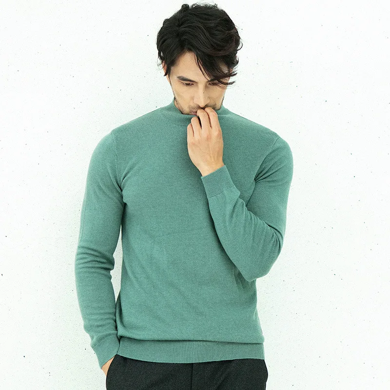 

Cardigan men's backing sweater new men's middle neck 100% pure wool with Merino sweater in autumn and winter of 20