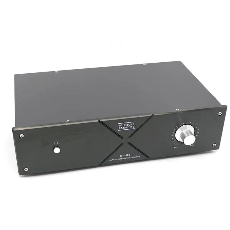 

Music Hall MP-303 front and back stone digital power amplifier with USB decoder. Frequency response, 15-25Khz, THD 0.5%.