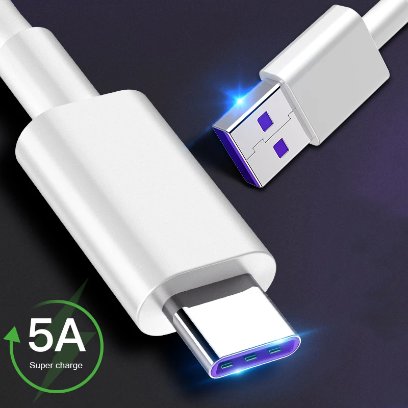 Кабель GARAS USB 5A Type C кабель для быстрой зарядки Mate 30 Pro P20 и передачи данных шнур