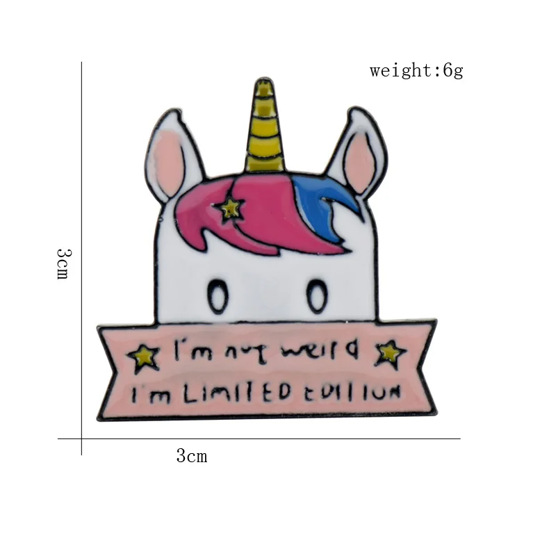 

Rainbow Horse Unicorn Enamel Lapel Brooch Cute Cartoon Jewelry For Coat Clothes Jackets Backpack Badge Pin Accessories