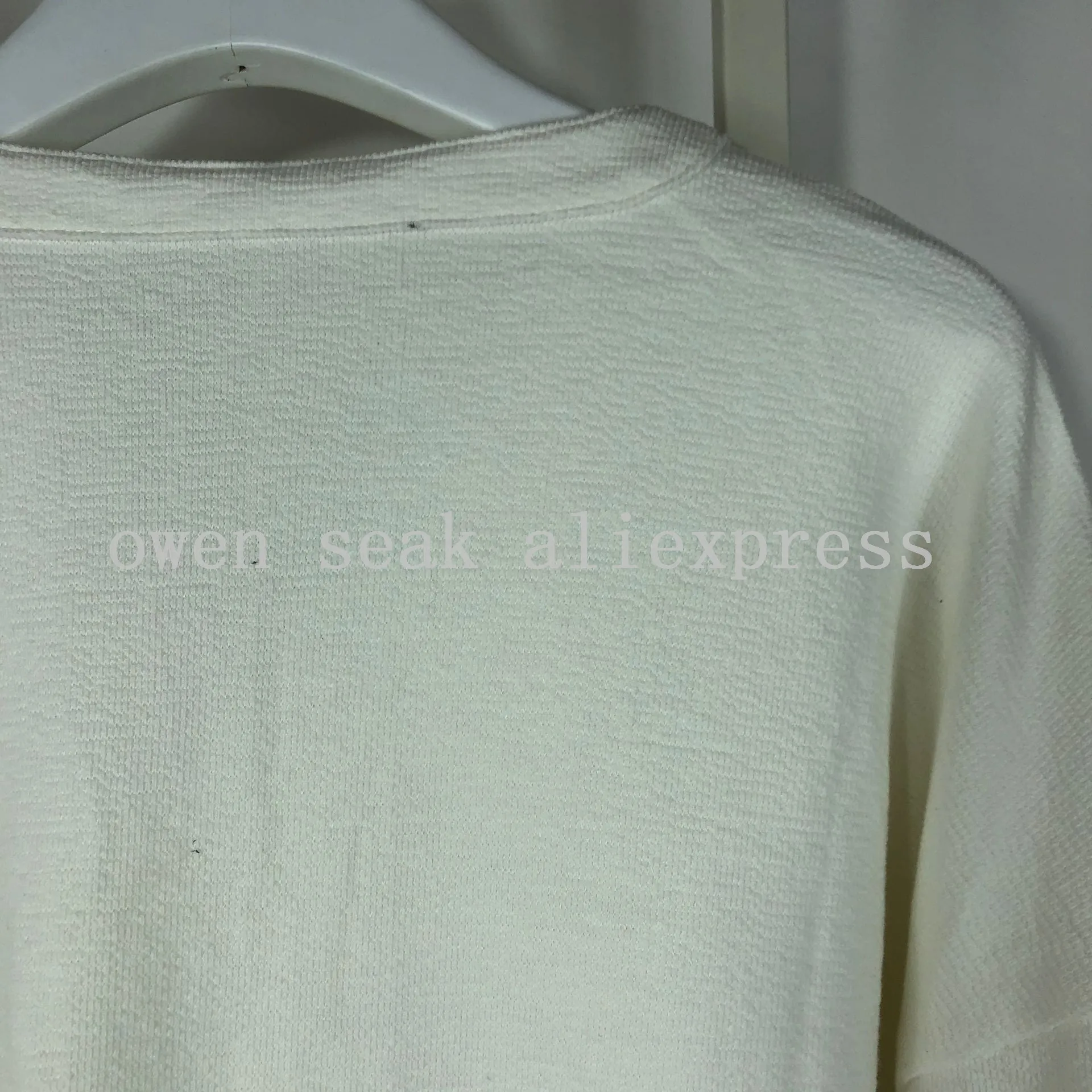

Owen Seak Men Cotton Pullover Sweatshirts Man's V-Neck Autumn High Street Wear Hip Hop Bottoming Black White Shirt