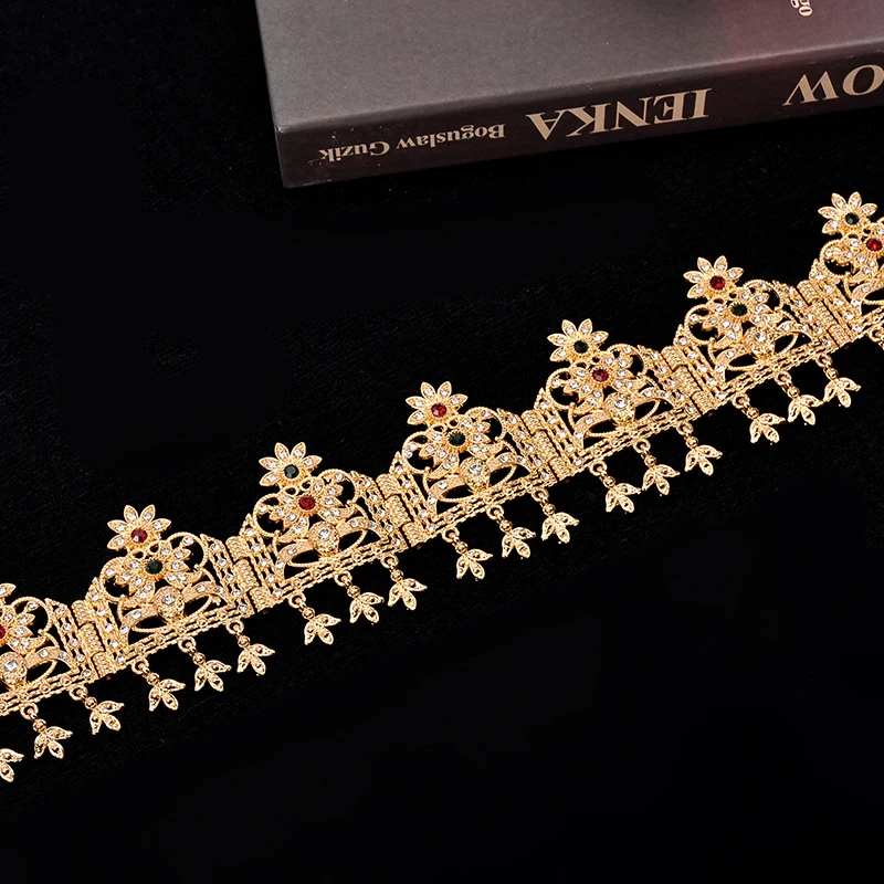 Модные золотые цепочка на голову кисточки ювелирные изделия цепь женский ободок