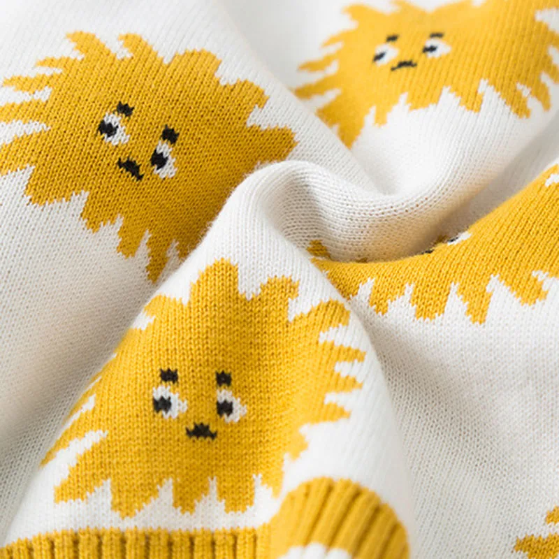 

INS Girls Sweater Knitted Cardigan Jacket for Baby Girl Sun Daisy Girls Knitted Jacket Spring Autumn Girls Clothes BC749