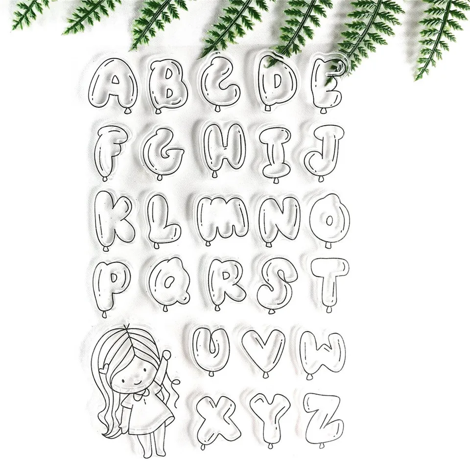 Прозрачные силиконовые штампы 11*16 с испанскими буквами для девушек печать сделай