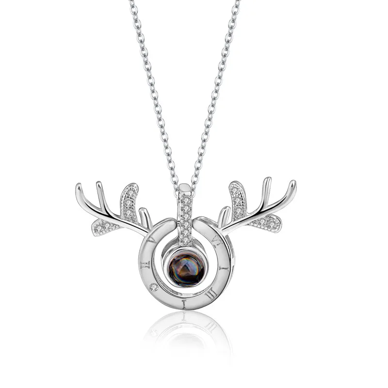 

QUEENKISS NC6150 Jewelry Wholesale Fashion Lady Girl Birthday Wedding Gift Deer AAA Zircon18KT Gold White Gold Pendant Necklace