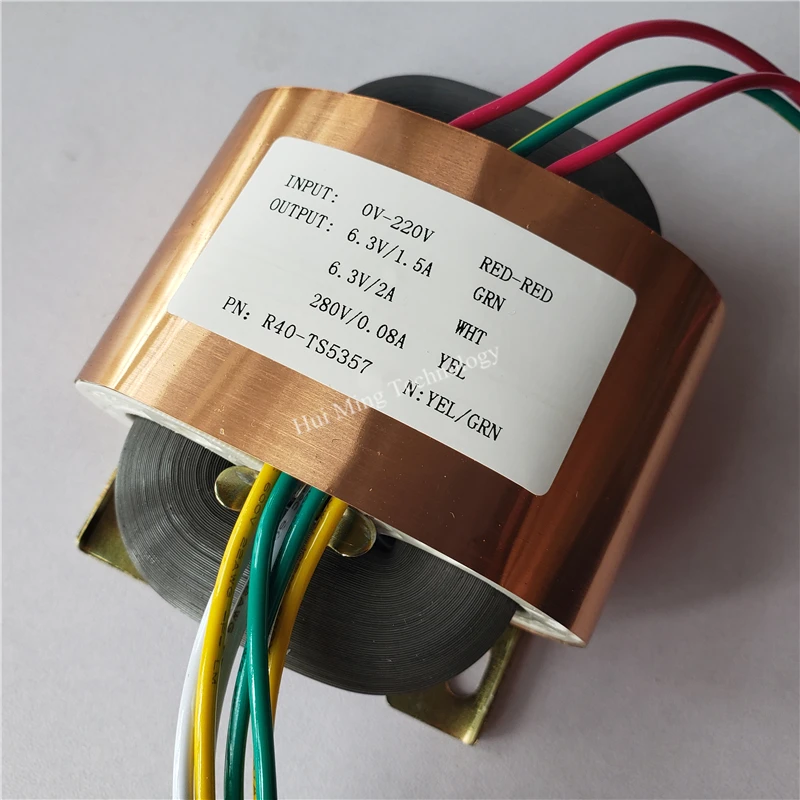 280V 80mA 6 3 V 1.5A 2A R сердечник трансформатор 45VA R40 изготовленный на заказ 220V медный щит