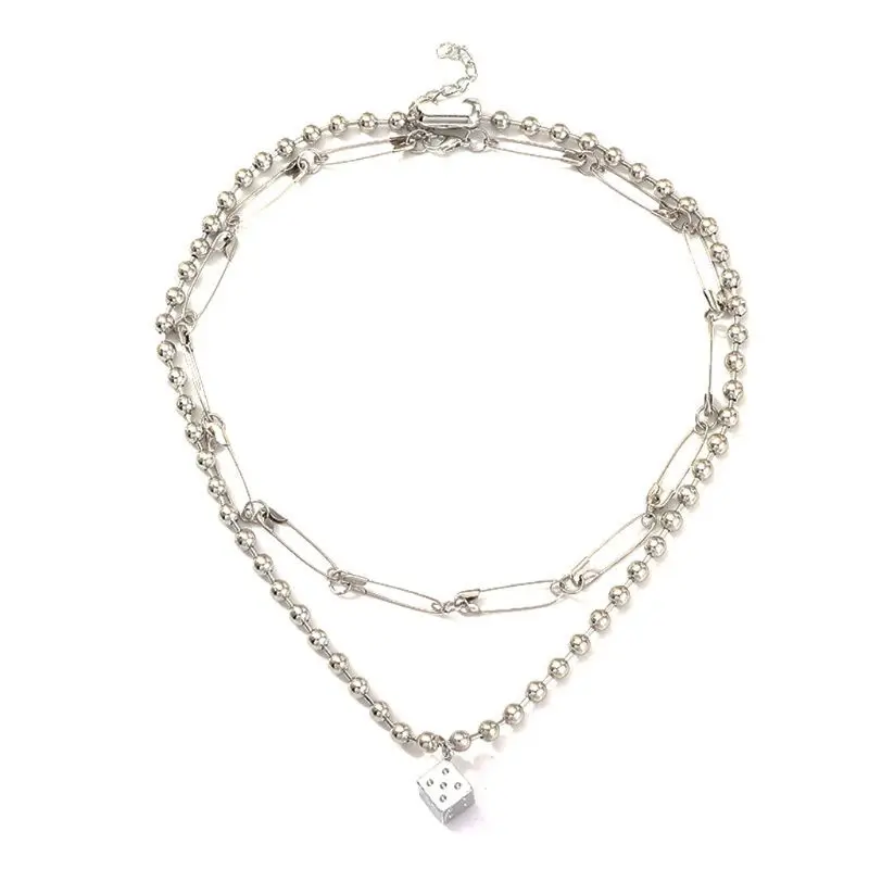 2 шт. Lucky цифровой кость-Подвеска Ожерелье для женщин Персонализированные