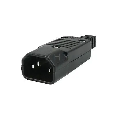 AC 250V 10A C16 с разъемом папа Мощность кабель разъем черного цвета для электрических