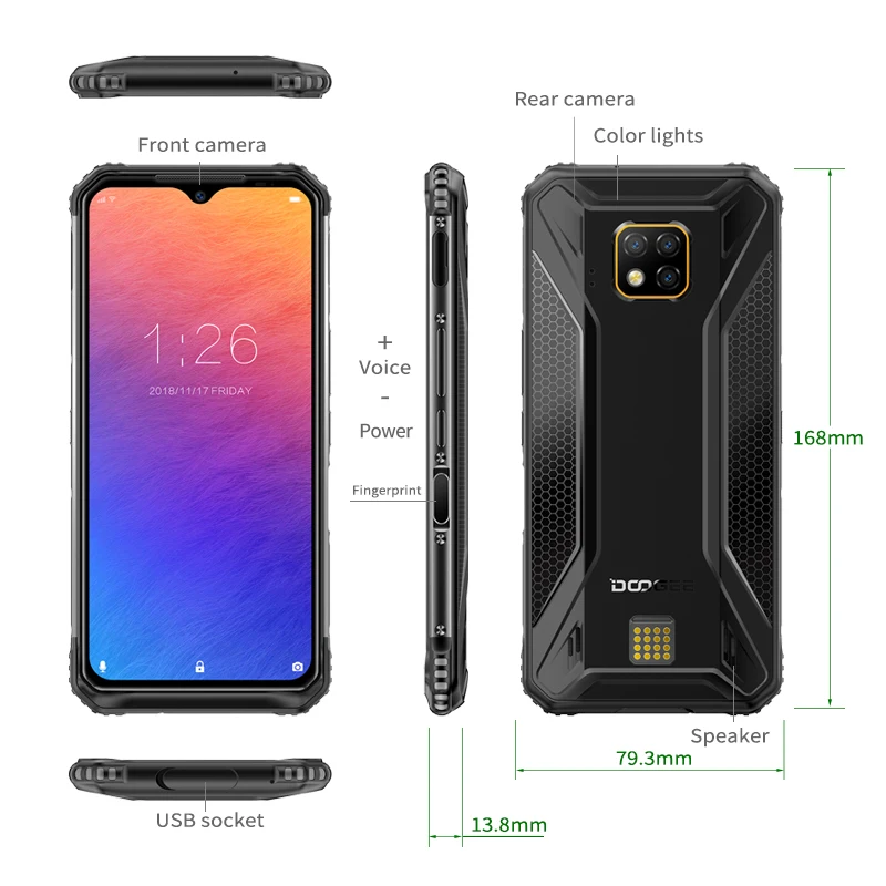 DOOGEE S95 Pro 6 3 ''Экран модуль прочный P68/IP69K мобильный телефон на процессоре Helio P90