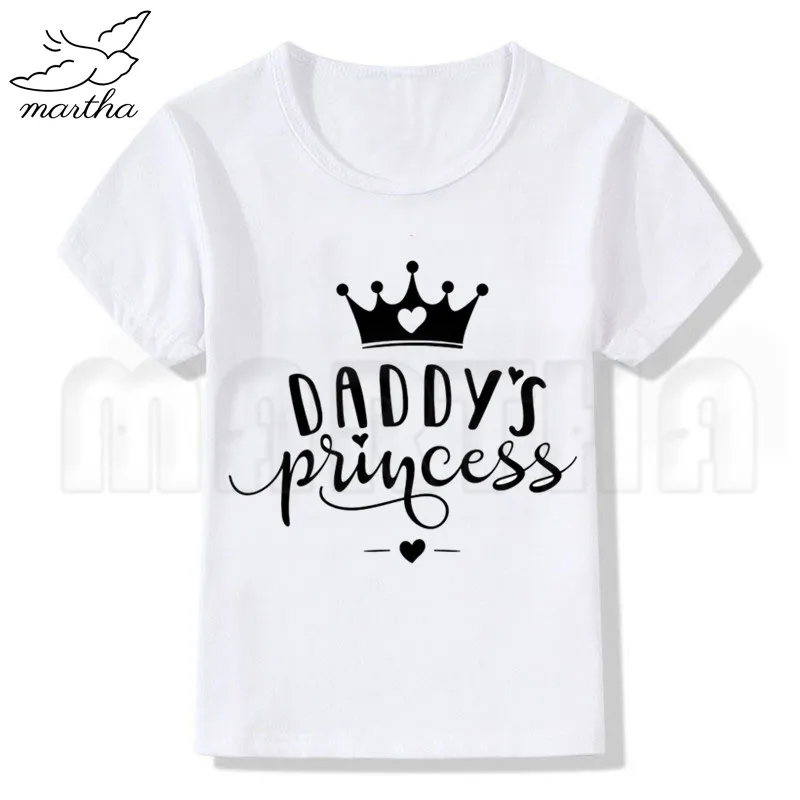 Dady's Princess/белая футболка для девочек с забавным принтом девочек-подростков
