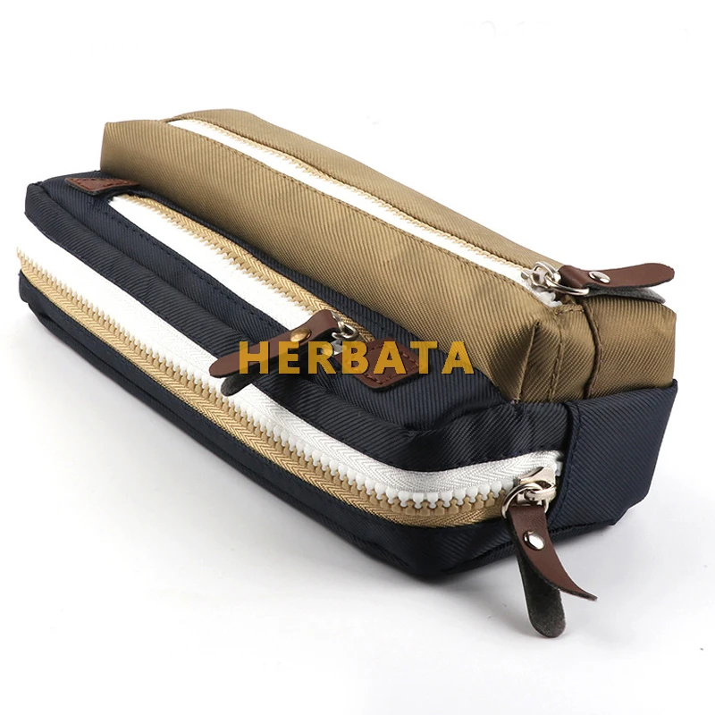 Трехслойная Холщовая Сумка для ручек чехол школьного карандаша вместительная