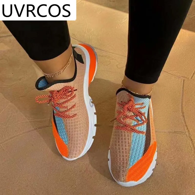 

2022 New Brand Designer Breathable Sock Shoes Woman Casual Shoes Slip On Jogging Sneakers Unisex Chaussures Femme Plus Size 43