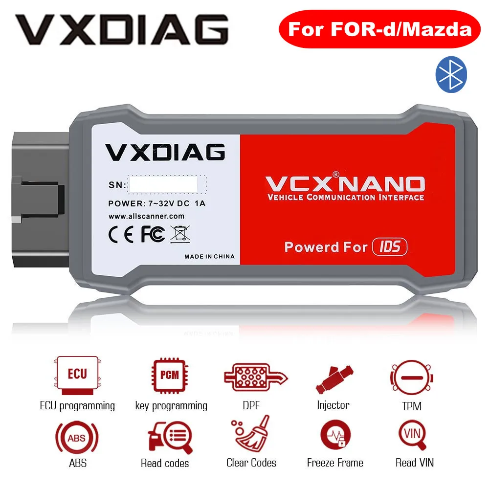 VXDIAG VCX NANO автоматический диагностический инструмент для d/ Mazda 2 в 1 IDS V118 сканер