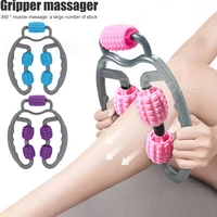 u shape trigger point massage roller 360 full body massage tool arm leg neck muscle massager 4 wheels fitness device for sports
