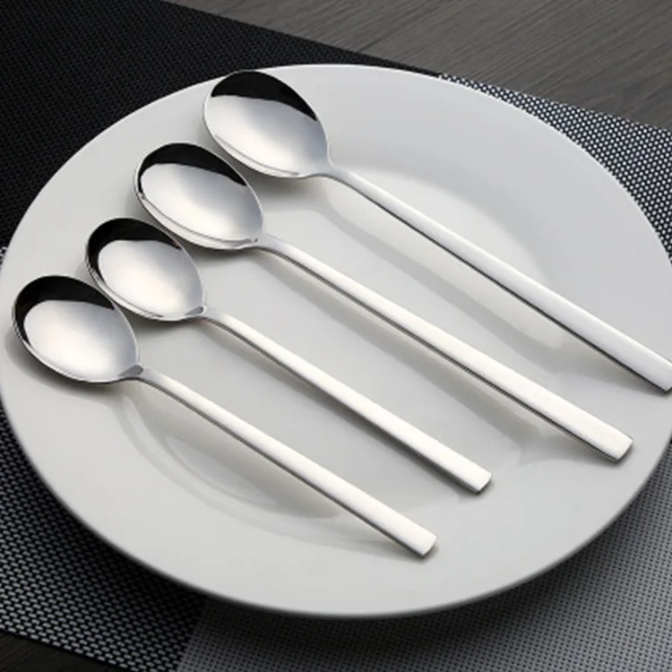 2 шт./компл. ложка из нержавеющей стали десертная кофейная круглая для