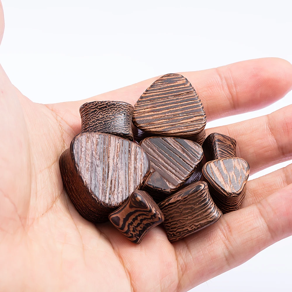 Деревянные серьги-гвоздики для пирсинга туннель опал металлические манометры