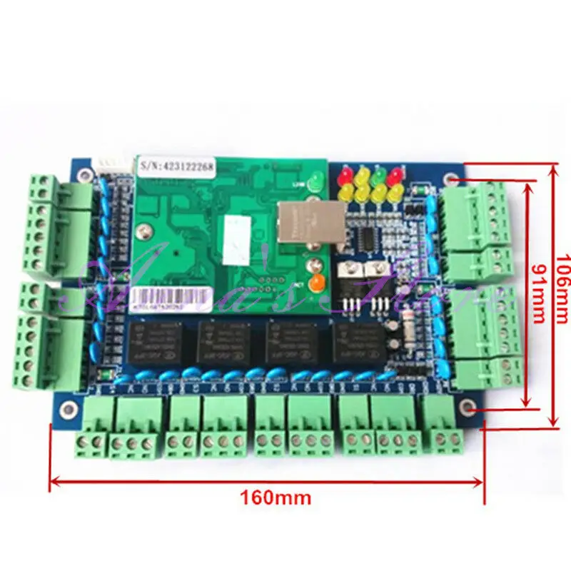 

4 Doors Access Control Board Access Control Panel+4 RFID Readers+Free Software
