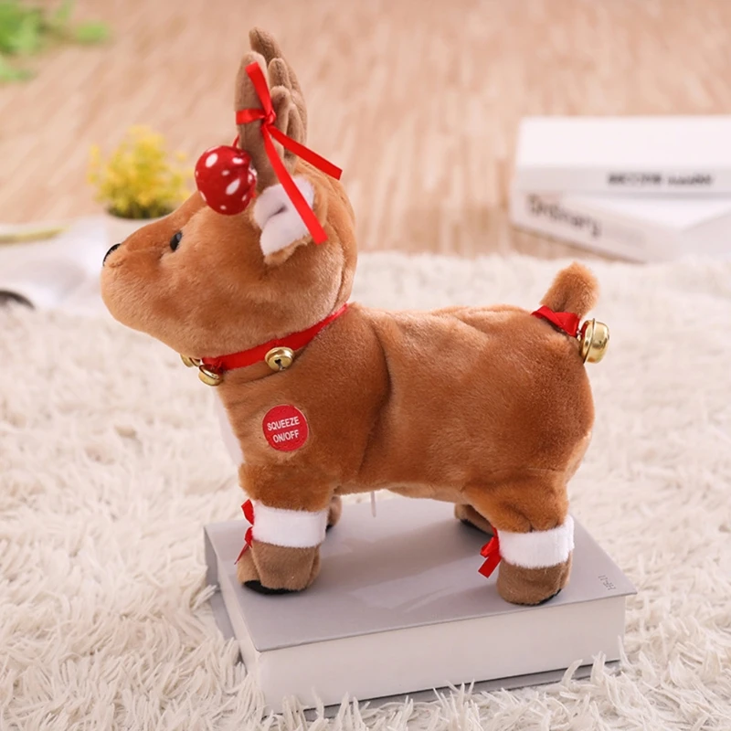 

Talking singing christmas deer talking soft toy stuffed animal J2HD