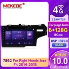 Mekede QLED экран 1280*720 Android 10,0 для Honda Jazz 3 2015 - 2020 Fit 3 GP GK 2013 - 2020 автомобильное радио, мультимедийный видеоплеер