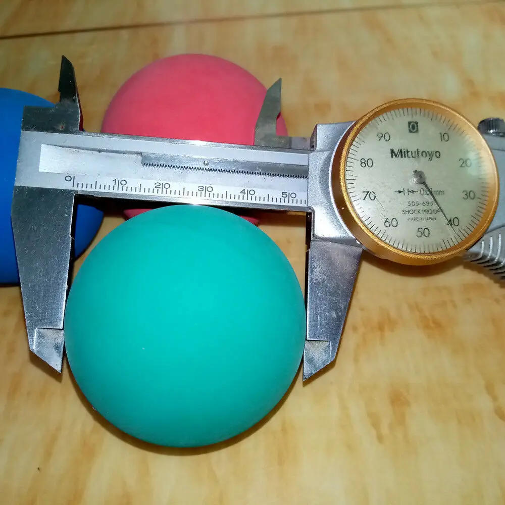 55mm 2X спортивные игрушки высокая эластичность Сквош резиновые шары Красочные полые шары 55 мм мяч для снятия стресса игрушки для детей - Цвет: 55mm