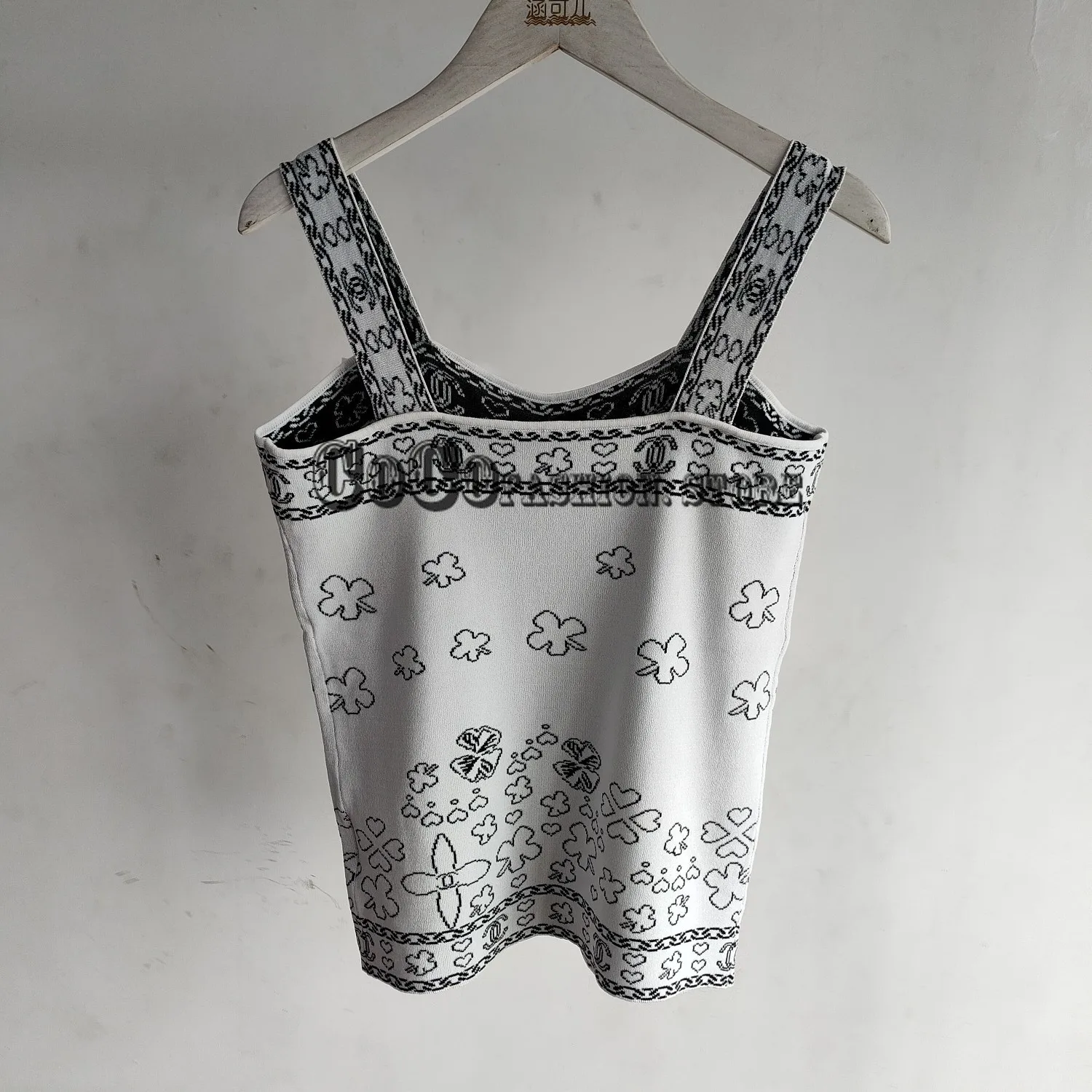 luxury designer 2021 summer knitted boho crop tank top women 3D bowknot floral print braned sexy slim fits stretch Camis tops