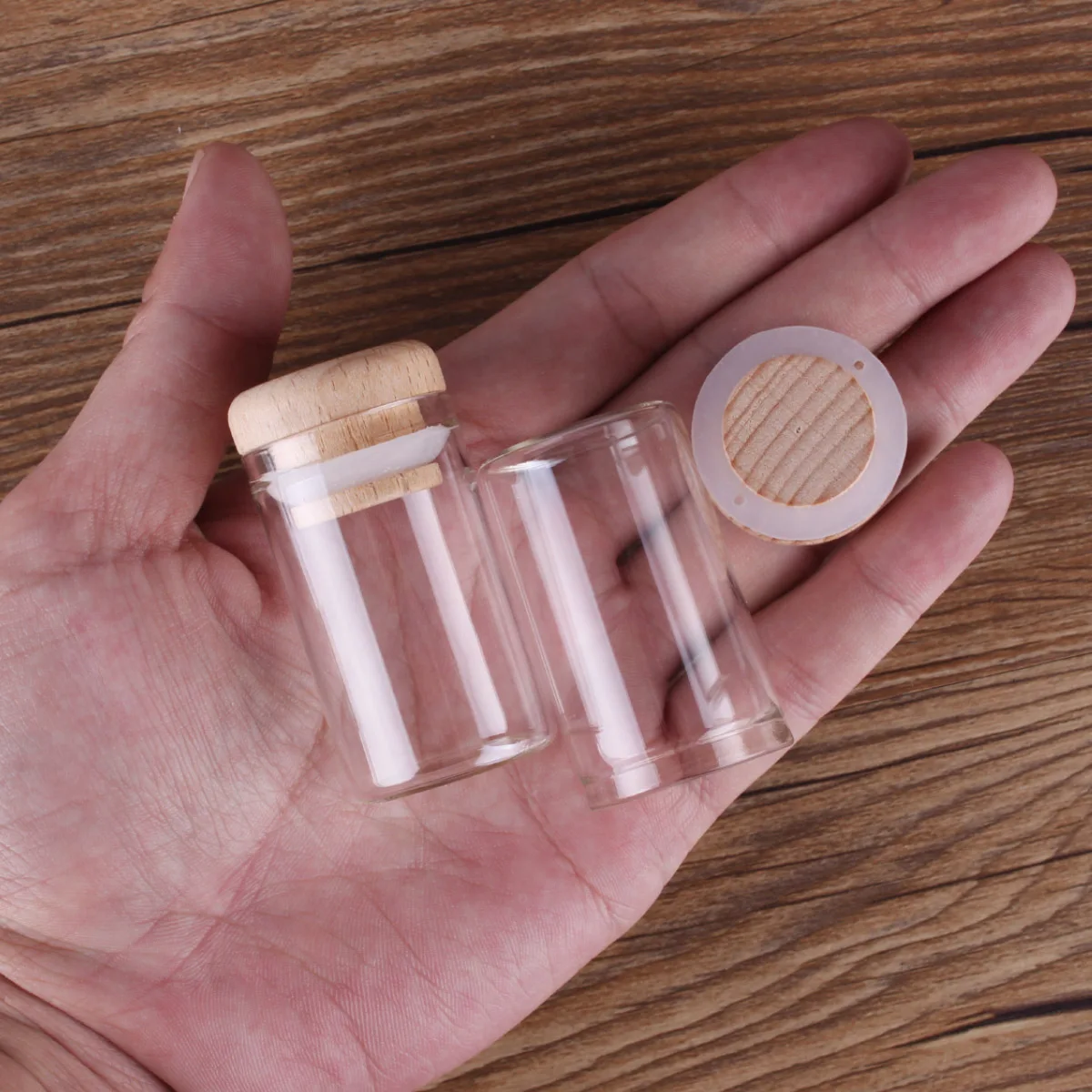Тестовые трубки с деревянными крышками 24 шт. 20 мл 30*50 мм стеклянные банки флаконы