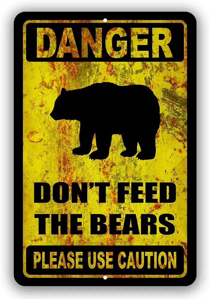 

Новинка, пожалуйста, не кормите медведей, оловянный знак для использования внутри и снаружи помещений, 8x12 или 12x18 дюймов