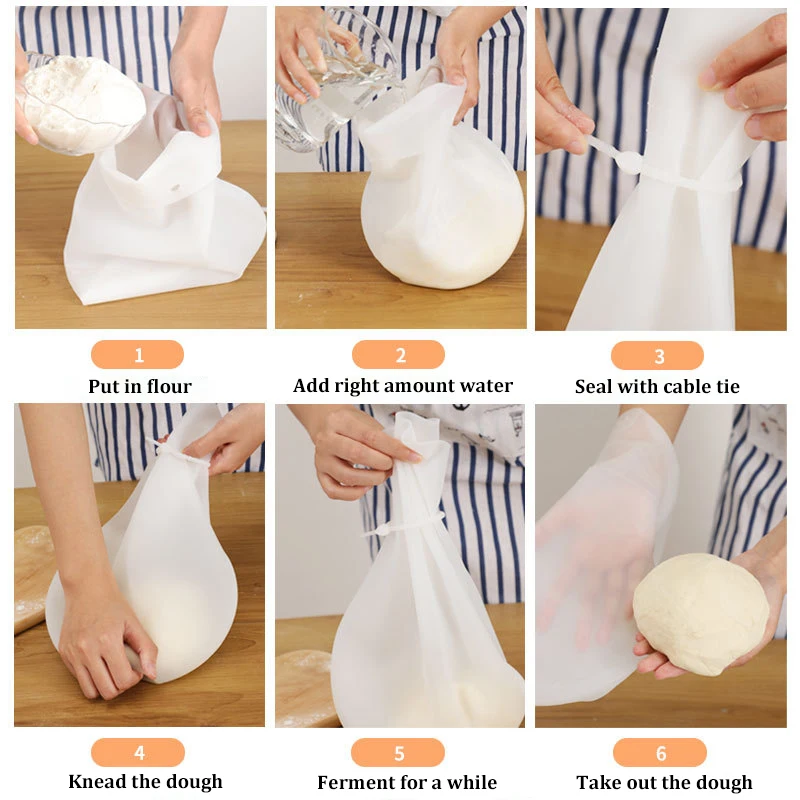 Силиконовый мешок для замешивания теста мешки смешивания муки