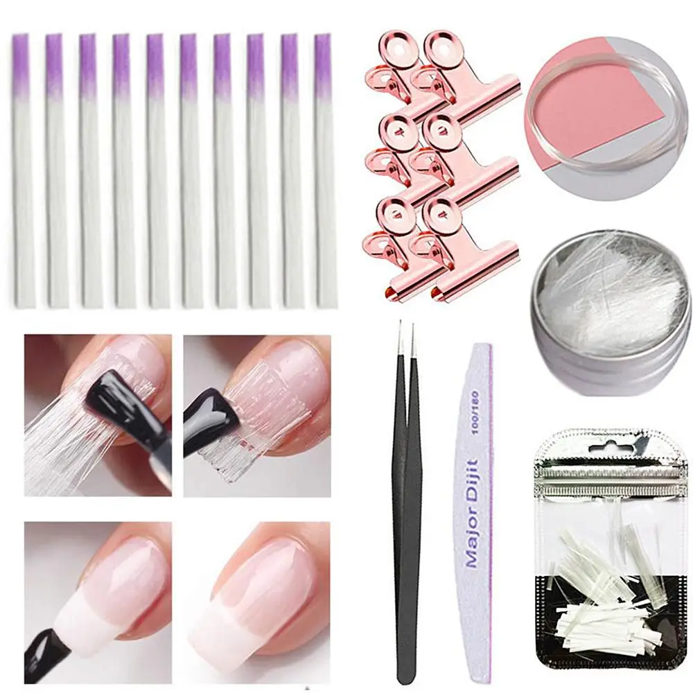 

DIY Nail Clip Manicure Tool False Nails Silk Wraps Acrylic Tips Nail Art Set Nail Form Nail Extension