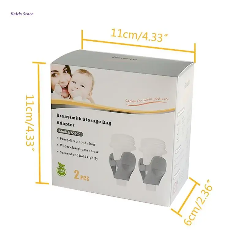 

Baby Breastmilk Storage Bag Conversion Clip Converter Breast Pump Milk Adapter