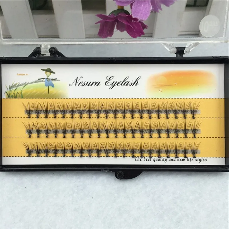 Модные накладные ресницы из чистого волокна ручной работы 60 шт. объем 0 07c личные