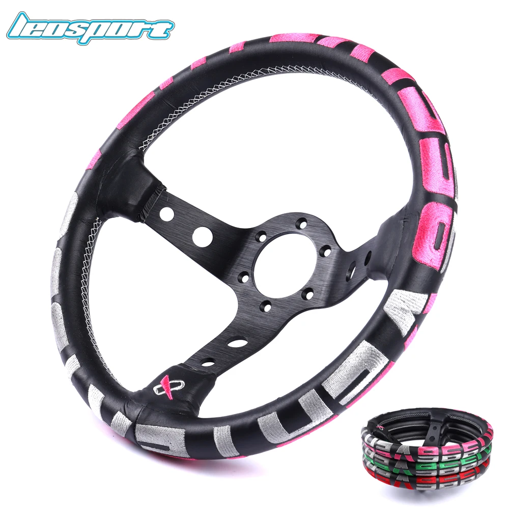 Рулевое колесо из натуральной кожи с вышивкой 13 дюймов|Рулевые колеса и ступицы