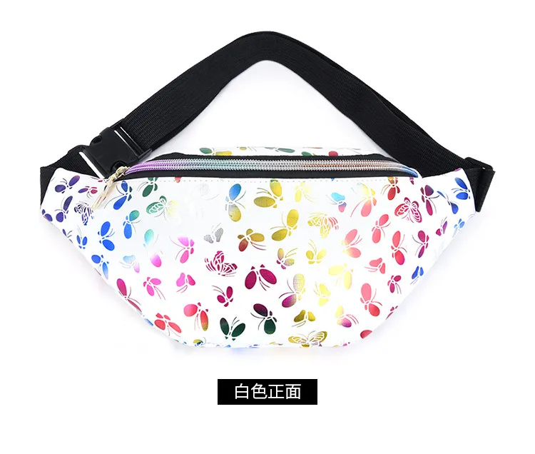 

Women Zipper PU Leather Waterproof Belt Bag Pouch Waist Pack Female fanny pocket Running Streetwear Pocket