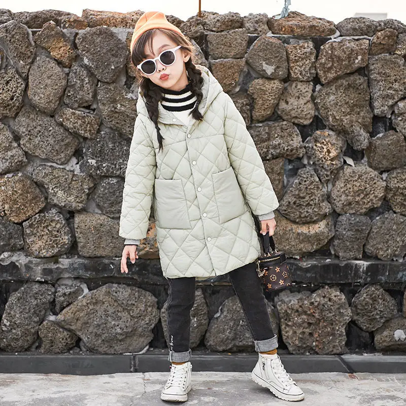 

2021 Winter Boys Jackets Coats Children Baby Girl Thick Long Coat Kids Warm Outerwear Hooded Coat Snowsuit Overcoat Clothes D211