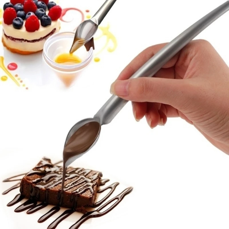 

Creative Deco Spoon Decorate Sushi Food Draw Tool Design Sauce Dressing Plate Dessert Bakeware Cake Molecular Gastronomy Spoons