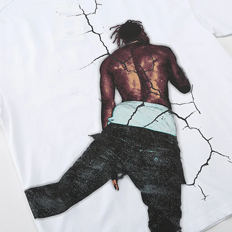 

Aolamegs Men's Tee Shirts Hip Hop Man Lightning Print Oversized T-shirt Men Vintage College Style Tops Summer Hipster Streetwear