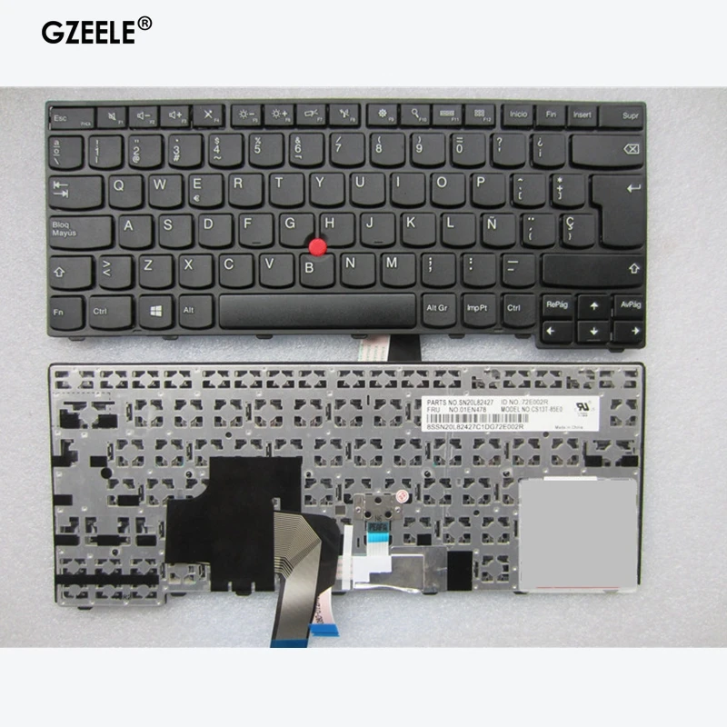 spanish keyboard for lenovo thinkpad l440 l450 l460 l470 t431s t440 t440p t440s t450 t450s e440 e431s t460 sp without backlight free global shipping