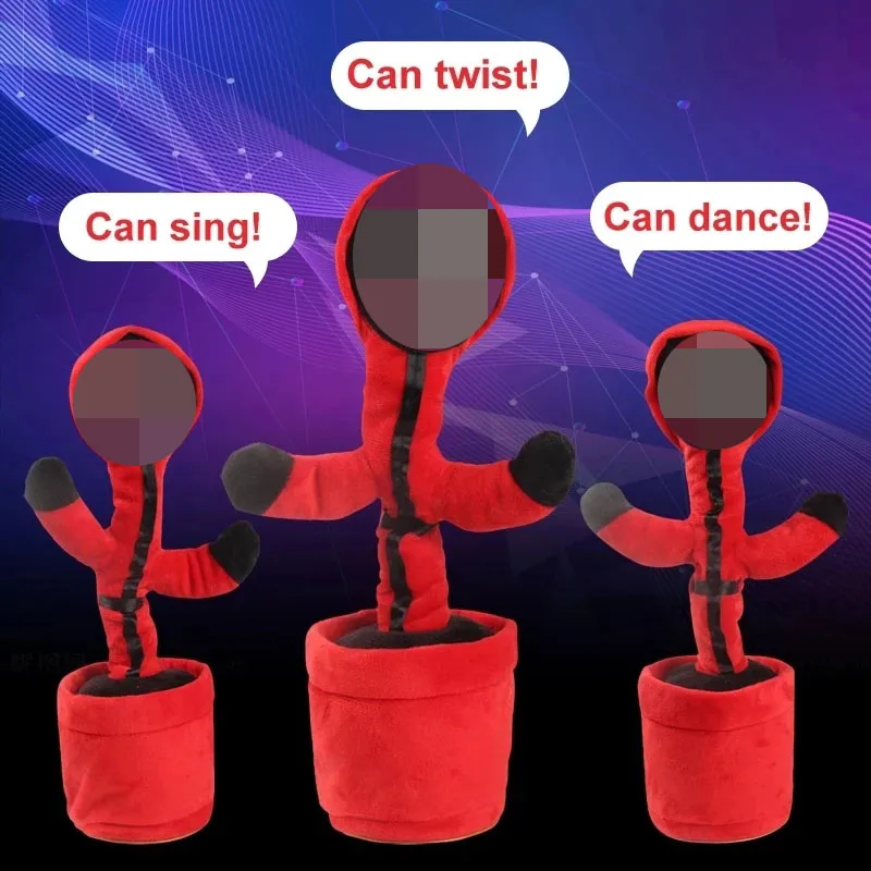 

Dancing Cactus 120 Songs Glowing Cactus Will Record And Repeat Your Words Versatile Electron Plush Toy